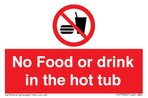 No Food or drink in the hot tub